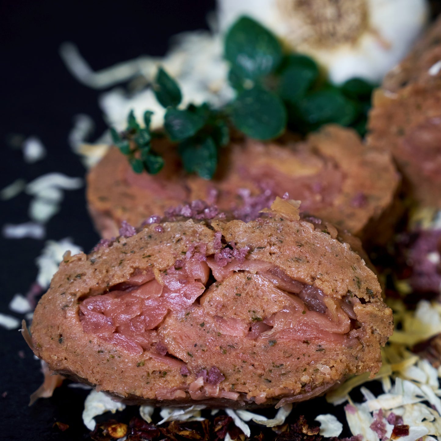 Große Bratenfreude (4+ Personen) Veganer Zwiebelrostbraten (2x600g) + Bratensauce (2x375ml)